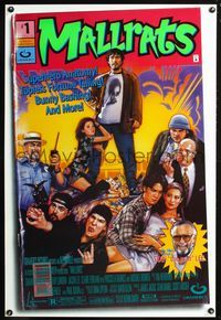 2i305 MALLRATS DS one-sheet movie poster '95 Kevin Smith, Jason Lee, Drew Struzan art!