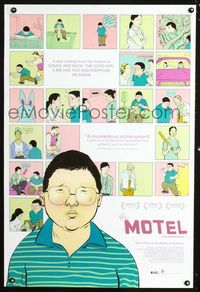 2i321 MOTEL one-sheet movie poster '05 Michael Kang, Jeffrey Chayu, Sung Kang, cool comic art!