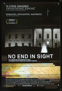 2i344 NO END IN SIGHT one-sheet movie poster '07 Iraq war insider documentary!
