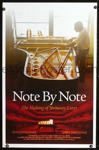 2i346 NOTE BY NOTE one-sheet movie poster '07 Steinway piano documentary!