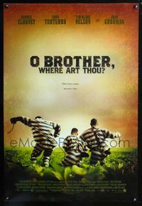 2i350 O BROTHER, WHERE ART THOU? DS one-sheet '00 Coen Brothers, George Clooney, John Turturro