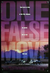 2i358 ONE FALSE MOVE one-sheet movie poster '92 Bill Paxton, Cynda Williams, Carl Franklin