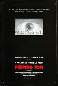 2i364 PEEPING TOM one-sheet movie poster R90s Michael Powell English voyeur classic!