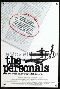2i367 PERSONALS one-sheet movie poster '82 Bill Schoppert, Karen Landry, Paul Eiding