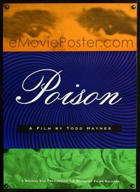 2i374 POISON one-sheet movie poster '91 Todd Haynes, Edith Meeks, cool image & design!