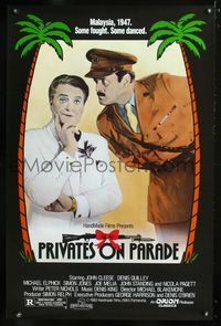 2i378 PRIVATES ON PARADE one-sheet '83 John Cleese, Denis Quilley, Patrick Pearson, English comedy!