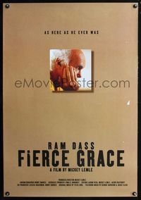 2i385 RAM DASS, FIERCE GRACE one-sheet movie poster '01 Mickey Lemle, life story of Baba Ram Dass!