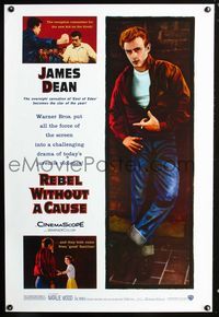 2i387 REBEL WITHOUT A CAUSE DS one-sheet poster R05 James Dean was a bad boy from a good family!