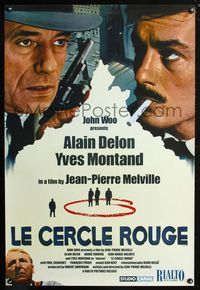 2i389 RED CIRCLE one-sheet poster R03 Jean-Pierre Melville's Le Cercle Rouge, Alain Delon, cool art!