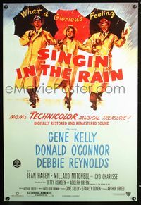 2i414 SINGIN' IN THE RAIN DS 1sh R00 Gene Kelly, Donald O'Connor, Debbie Reynolds, classic musical!