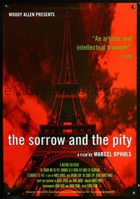 2i423 SORROW & THE PITY one-sheet poster R00 Marcel Ophuls classic WWI documentary, Eiffel Tower!