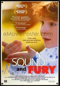 2i424 SOUND & FURY printer's test one-sheet movie poster '00 making the deaf hear documentary!