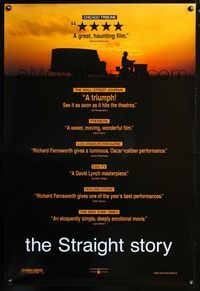 2i439 STRAIGHT STORY one-sheet movie poster '99 David Lynch, Walt Disney, Richard Farnsworth