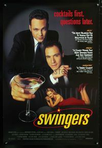 2i450 SWINGERS one-sheet '96 partying Vince Vaughn with giant martini, Jon Favreau, Ron Livingston