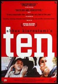 2i459 TEN one-sheet movie poster '02 Kiarostami, female Iranian cab driver!