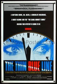 2i465 THIN BLUE LINE one-sheet movie poster '88 Randall Adams' courtroom documentary!