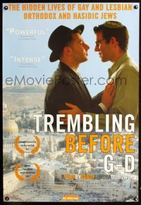 2i478 TREMBLING BEFORE G-D one-sheet movie poster '01 gay Hasidim, photo by Albatross!