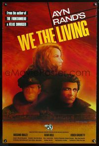 2i499 WE THE LIVING one-sheet movie poster '88 Ayn Rand's unauthorized Italian movie, Lulevitch art!
