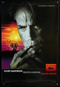 2i503 WHITE HUNTER, BLACK HEART DS 1sh '90 super close up of Clint Eastwood as director John Huston!