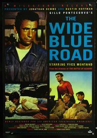 2i505 WIDE BLUE ROAD one-sheet poster '01 Yves Montand, Gillo Pontecorvo, La Grande strada azzurra