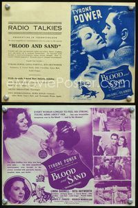 2k300 BLOOD & SAND Australian movie herald '41 Tyrone Power & Rita Hayworth!