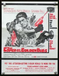 2k078 CAPER OF THE GOLDEN BULLS movie herald '67 Stephen Boyd, Yvette Mimieux