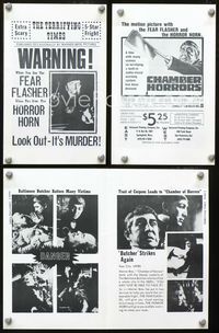 2k085 CHAMBER OF HORRORS movie herald '66 fear flasher!