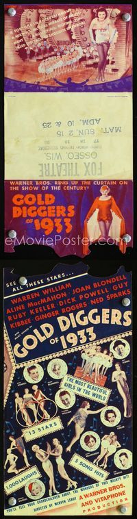2k125 GOLD DIGGERS OF 1933 movie herald '33 Joan Blondell, sexy showgirls!