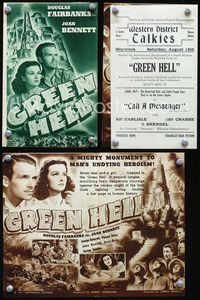 2k305 GREEN HELL Australian movie herald '40 Douglas Fairbanks Jr., Joan Bennett