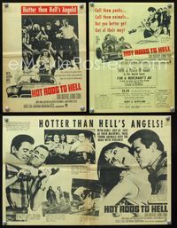 2k153 HOT RODS TO HELL movie herald '67 Hotter than Hell's Angels!