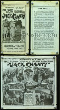 2k162 JACK CHANTY movie herald '15 Max Figman, Lolita Robertson