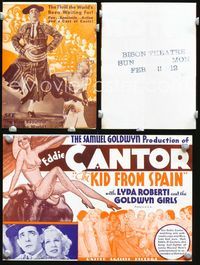 2k165 KID FROM SPAIN movie herald '32 Eddie Cantor, Noah Beery, Leo McCarey