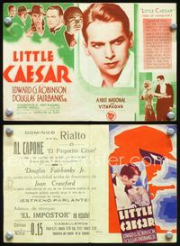 2k173 LITTLE CAESAR movie herald '30 Edward G. Robinson, Douglas Fairbanks Jr.