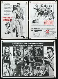 2k174 LIVE A LITTLE, LOVE A LITTLE movie herald '68 art of Elvis Presley & lots of sexy beach babes!