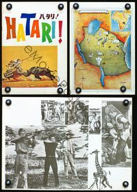 2k494 HATARI Japanese program book '62 John Wayne, Howard Hawks, great artwork images of Africa!