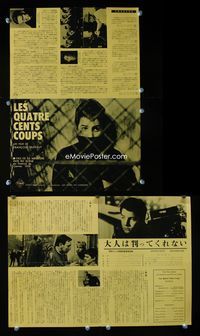 2k355 400 BLOWS Japanese herald '59 Francois Truffaut, Jean-Pierre Leaud, Les Quatre Cents Coups