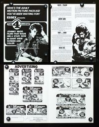2k840 BLACK LACE/FLESH OF THE LOTUS/JOHNNY GUNN/TROPIC movie pressbook '70s John Holmes quad-bill!