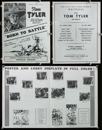 2k843 BORN TO BATTLE movie pressbook '35 Tom Tyler, Jean Carmen, Earl Dwire
