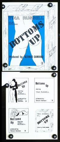 2k844 BOTTOMS UP movie pressbook '76 Tina Russell, Gerard Damiano