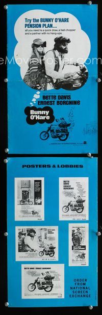 2k845 BUNNY O'HARE movie pressbook '71 Bette Davis, Ernest Borgnine