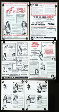 2k849 CAPTAIN LUST & THE PIRATE WOMEN movie pressbook '77 Nancy Dare, Justine Fletcher, sea sex!