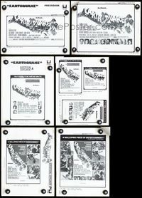2k865 EARTHQUAKE movie pressbook '74 Charlton Heston, Ava Gardner