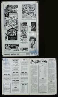 2k885 GREAT ADVENTURES OF WILD BILL HICKOK movie pressbook R58 William 'Wild Bill' Elliott!