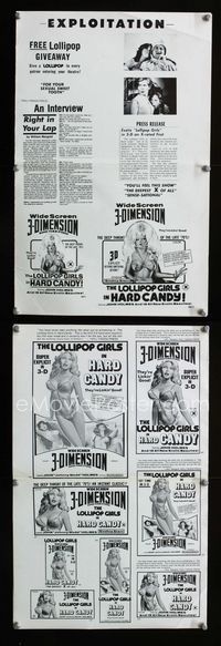2k886 HARD CANDY movie pressbook supplement '76 Johnny 