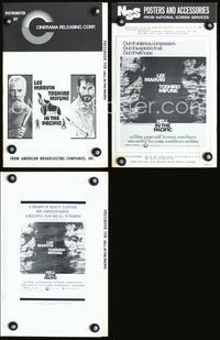 2k889 HELL IN THE PACIFIC movie pressbook '69 Lee Marvin, Toshiro Mifune, John Boorman