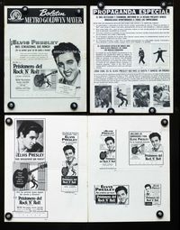 2k896 JAILHOUSE ROCK movie pressbook '57 classic Elvis Presley, Prisionero del Rock 'N' Roll