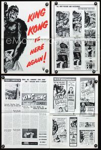 2k901 KING KONG /I WALKED WITH A ZOMBIE movie pressbook '56 double-bill!