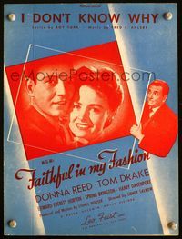 2k598 FAITHFUL IN MY FASHION movie sheet music '46 Donna Reed, Tom Drake, Edward Everett Horton