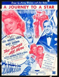 2k608 GANG'S ALL HERE movie sheet music '43 sexy Alice Faye, Carmen Miranda, Benny Goodman