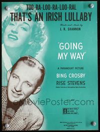 2k614 GOING MY WAY movie sheet music '44 Bing Crosby & Rise Stevens sing Too-Ra-Loo-Ra-Loo-Ral!
